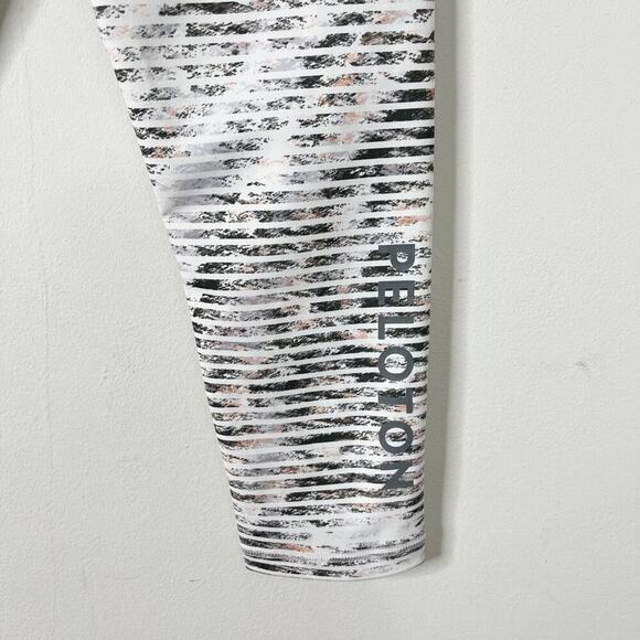 DYI Peloton Women's Bionic Capri Leggings XS White Gray Stripe Mid Rise Athletic - Picture 5 of 6